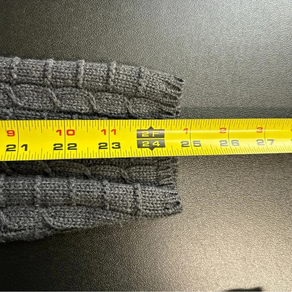 Leo‎ & Nicole Women’s Large Long Line Gray Open Front Sweater Angora Blend Boho - Picture 8 of 12